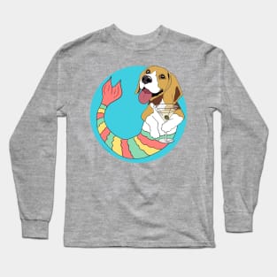 Quincy the Beagle Mermutt Long Sleeve T-Shirt